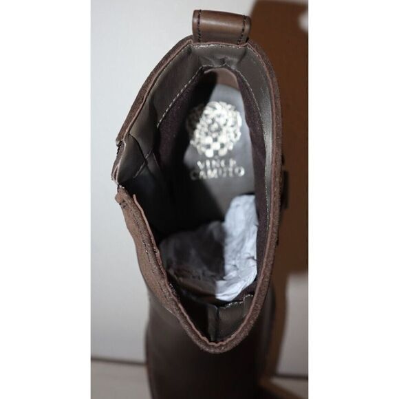 Vince Camuto Women's Sz 39 US 8.5M Taupe Nenanie Leather Suede Booties - Picture 9 of 9